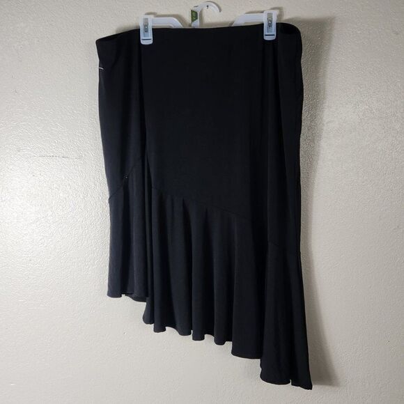 Simply Emma Black Stretch Waist Slip On Skirt Size 2X - Picture 5 of 12